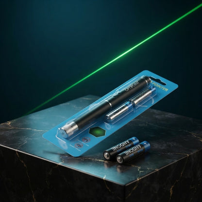 Powerful Green Laser Pointer With Bright Beam And Compact Metal Body For Presentations Teaching Astronomy And Outdoor Activities