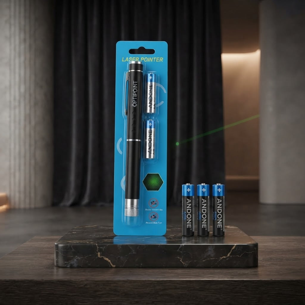 Powerful Green Laser Pointer With Bright Beam And Compact Metal Body For Presentations Teaching Astronomy And Outdoor Activities