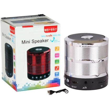 WS 887 Mini Portable Bluetooth Speaker Compact Wireless Durable Powerful Practical Choice For Music Travel Outdoor And Home Use