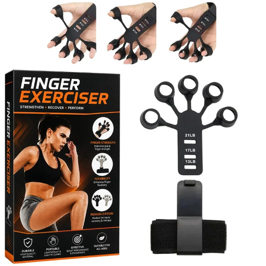 Adjustable Hand Grip Strengthener | Finger Exerciser &amp; Hand Therapy Trainer